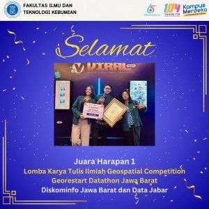 Juara 4 (Harapan 1) Lomba Karya Tulis Ilmiah Geospatial Competition dalam acara Georestart Datathon