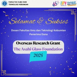 Dosen FITB penerima dana Overseas Research Program, The Asahi Glass Foundation 2025