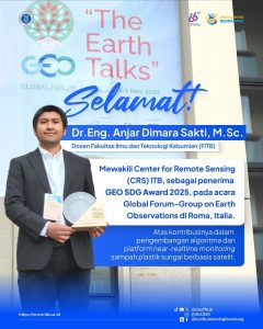 Selamat kepada dosen muda ITB, Dr.Eng. Anjar Dimara Sakti mewakili Center for Remote Sensing ITB