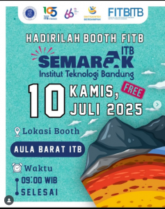 Booth FITB pada acara SEMARAK ITB 2025